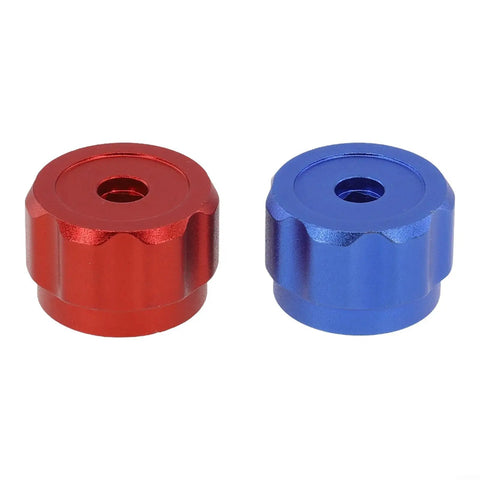2 Pack Round Wheel Handle Made Of Aluminum Alloy For Refrigeration Gauges And HVAC Control Valves Easy Grip Knobs With 6.6mm Square Mount Port
