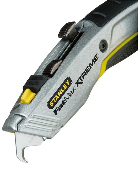 Pro Twin Blade Retractable Utility Knife With Interlock Safety Lock 2 In 1 Cutting Tool for Precise Cardboard Box Opening and Detail Work