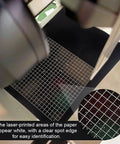 BENECREAT black double-sided laser engraving testing paper sheet with white grid on A4 size for fiber laser marking