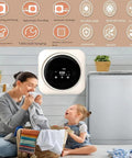 Hella Compact Two In One Mini Washer And Dryer Combo Wall Mount Portable Laundry Machine With Stainless Steel Drum in use.