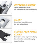 Beefy Fuel Pump Removal Tool For SUVs Trucks And Cars butterfly screw, fillet design, and curved feet for secure handling.