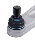 Close-up of the ball joint on the Beefed Up Front Left And Front Right Lower Control Arm Set With Ball Joints For 2004 2012 Chevrolet Malibu 2005 2010 Pontiac G6 And 2007 2009 Saturn Aura Replacement.