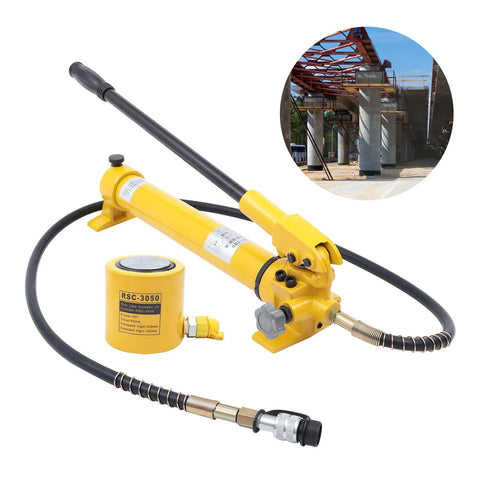 Heavy Duty 30 Ton Hydraulic Ram Jack And Portable Power Pump Kit With Quick Connect Cylinder For Industrial Machinery And Bridge Jobs Built Like A Tank And Knocks Out Heavy Lifts Without Missing A Beat