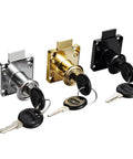 Sturdy Cam Lock For Desk Drawers And Wardrobes, Black Furniture Lock For Cabinets And Doors, Easy Install 1 Piece shown in black