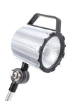 Close-up of 24W LED machine work light with 360 degree adjustable head, rugged aluminum alloy body, explosion proof build