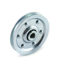 Extra Heavy Duty Garage Door Pulley, 3 Inch, 200 Lb Capacity, 2 Pack, industrial grade metal pulley close-up