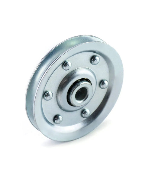 Extra Heavy Duty Garage Door Pulley, 3 Inch, 200 Lb Capacity, 2 Pack, industrial grade metal pulley close-up