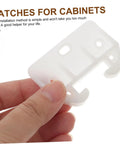 Drawer Track Guide Kit Twelve Piece Plastic Slides and Latches for Furniture Cabinets and Drawers durable plastic latch in hand