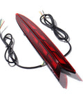 Sequential Flow Rear Bumper Stop Lamp And Running Drl Light With Dynamic Turn Signal For Tesla Model S 2014 Through 2020 showing dual red lamps with wiring.