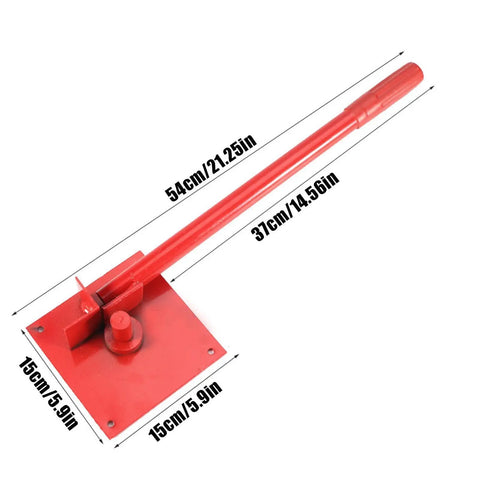 Steel Rod Bender For 8mm And 10mm Metal Rods Heavy Duty Metal Bending Tool with dimensions shown