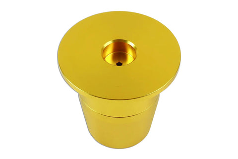 Official Spec Front Crankshaft Cover Alignment Tool Built Heavy For BMW 1 3 X1 And Mini Cooper Engines, golden steel tool.