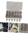 Grease Fitting Kit With Straight Nozzles Nickel Coated Zerk Fittings Assortment For Bearings And Components Easy Install