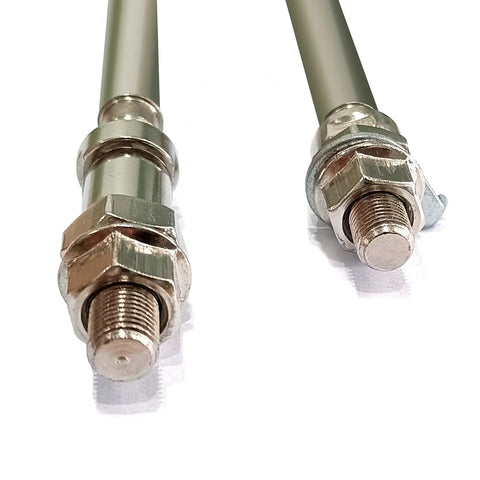 Close-up of 4 Piece Axles And Bearings Kit For Gas Motorized Bicycle With Mag Wheel Set 26 Inch And 29 Inch, silver threaded axles visible.