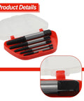 Ultimate 5-Piece Screw Extractor Set For Grabbing Stuck Bolts Fast, Premium Hardened Carbon Steel Drill Bits Removal Tool Kit For Broken Fasteners And Stripped Hardware From 3mm Up To 18mm With Durable Case Included, red case open