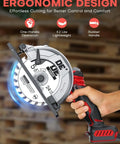 Six Inch Cordless Mini Circular Saw Equipped With Brushless Motor And 5900 Rpm Delivers Smooth Cuts And Cuts Straight Through Pine Lumber While Playing Nice With Existing Milwaukee Batteries, lightweight design with ergonomic rubber handle.