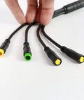 Mid Drive EB-Bus Cable 1T4 Accessory For Your E-Bike Rig With Waterproof 3-Pin Connector, Y-Splitter 1T2 Cable, 20cm Length
