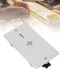 Solid As A Rock 6061 Aluminum Alloy Electric Jig Saw Flip Board And Router Table Insert Plate For Woodworking Sheds on a workbench.