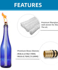 Wine Bottle Torch Kit With Long Life Wicks And Brass Wick Holders For DIY Outdoor Tiki Torches Just Add Any Bottle