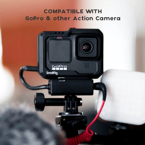 All Metal Bike Handlebar Stem Mount For Action Cameras And Flashlights Heavy Duty Aluminum Bicycle Stem Camera Mount With M5x35mm Shoulder Bolts CNC Machined Rust Proof Ultra Stable Ride Ready attached to action camera.