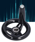 Round Handwheel With Nonslip 3 Spoke Design, Durable Bakelite Revolving Handle Wheel With Cover For Printing and Machinery