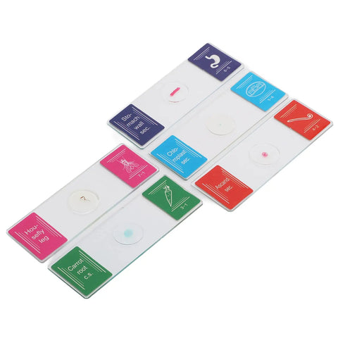 Clear Glass Microscope Slides With 25 Prepared Specimens For High Definition Biology Study Easy To See Tissues Kid Safe Lab Ready