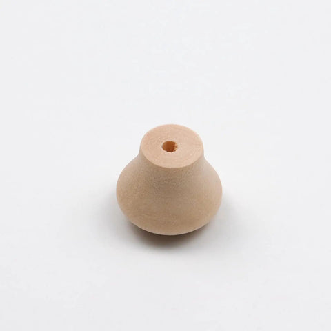 Unfinished Wood Cabinet Pull Knobs, Mini Drawer Handles For Furniture And Doors, side view of one 0.69 x 0.55-inch knob