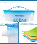 6 Pack Reusable Ice Bags For Cooler 11x14 Inches Each Hold 5 Pounds Of Ice Leakproof With Sealed Sliding Handle