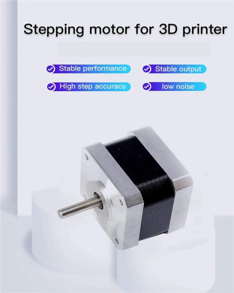 42 34 Stepper Motor For 3D Printer Z Axis 2 Phase 0.8A 1.8 Degree Replacement For CR 10 Ender 3 Ender 5 Series With 0.4 Nm Torque And Beefy Smooth Motion, silver 42-34 motor for 3D printer Z axis