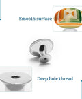 2 Pack Stainless Steel Durable Square Pattern Cabinet Knobs With Screws Round Drawer Pull For Kitchen Bathroom Bedroom Furniture Hardware Boss Level Upgrade Rust Resistant Smooth Surface Dresser Knobs, smooth surface and deep hole thread