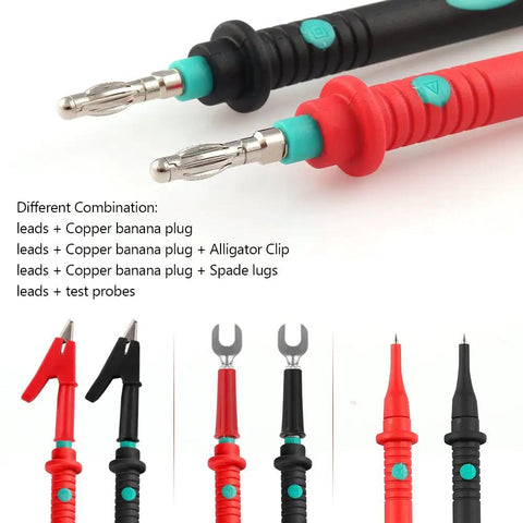 Pro Grade Digital Multimeter Test Lead Kit With Alligator Clips, Replaceable Probes, 16 Piece Set For Safe Accurate Electrical Testing.