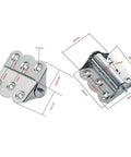 Heavy Duty Stainless Steel Butterfly Hinge Set With Automatic Soft Close Springs For Flush Mount Cabinet Doors And Windows Full Overlay