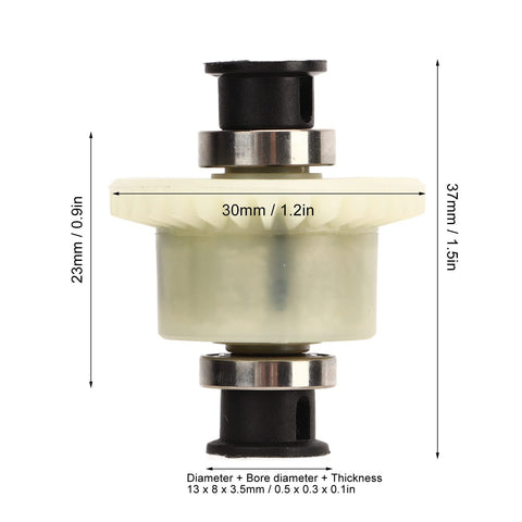 30T RC Car Differential Bevel Gear Drive Wheel Set 37mm By 30mm And 1.5 By 1.2in For One Sixteenth Scale RC Cars, Fits SCY 16101 16102 16103 16201, Easy Install Durable Power Transfer Plug And Play