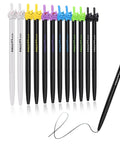 Cute Cat Gel Pens Set With Retractable Tip Fine Point 0.5mm Black Ink 12 Pack Cool Kitty Themed Ballpoint Pens