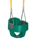 Outdoor Baby Swing For Toddlers With High Back Bucket Seat Heavy Duty Coated Chains Fully Assembled Backyard Swing Set Accessory