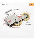 Heavy Duty Sliding Door Rollers With Double Stainless Steel Wheels And Precision Bearings For Shower Doors Closet Tracks And Patio Gliders, featuring detailed measurements.