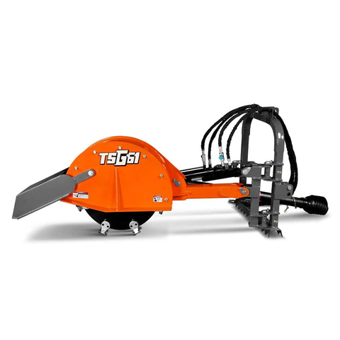 PTO Powered 3 Point Hydraulic Stump Grinder For 35 To 60 HP Tractors With 24 Inch Cutting Wheel And 16 Carbide Teeth Model TSG61
