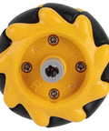 Omni Directional Mecanum Wheel Set For TT Geared Motor Robotic Car, DIY Toy Parts With Rubber Coating, Left And Right Wheels For Smooth Omnidirectional Movement And 45 Degree Drifts, Gear Up For Your Next Robotic DIY Project, 48mm Diameter