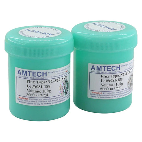Leadfree Solder Paste And Advanced Oil Grease For Chip And PCB Repair And Welding 100g in blue-green containers