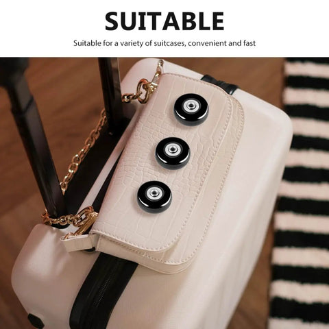 Ultimate Luggage Wheels Replacement Kit For Travel Cases And Roller Bags Universal Fit Swivel Casters In Rubber And Iron Easy Swap Sturdy Black Suitcase Wheel Spare Parts For Quick Repairs on cream suitcase
