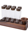Slay Your Kitchen Game With This Top Shelf Airtight Coffee Bean Cellar Featuring Durable Walnut Wood And Sleek Glass Tubes To Lock In Peak Freshness For Serious Baristas