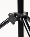 5 Pack 5/16-18 Inch Knobs With 1-Inch Threaded Studs installed on a black tripod frame for easy adjustment and securing.