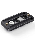 Quick Release Plate For Arca Swiss Standard With Quarter And Eighths Inch Screws Smooth Swap Quick Change Base side profile with dual slots
