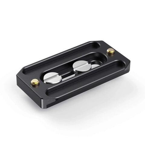 Quick Release Plate For Arca Swiss Standard With Quarter And Eighths Inch Screws Smooth Swap Quick Change Base side profile with dual slots