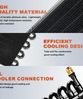 Half Inch Transmission Cooler Kit With Aluminum Tube And Fin 16 Pass Universal Oil Cooler closeup showing material and design