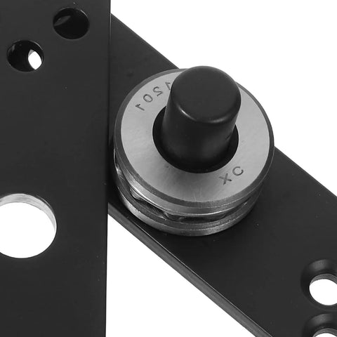 Close-up of 360 Degree Rotating Concealed Door Pivot Hinge In Heavy Duty Stainless Steel Black Finish showing pivot mechanism.