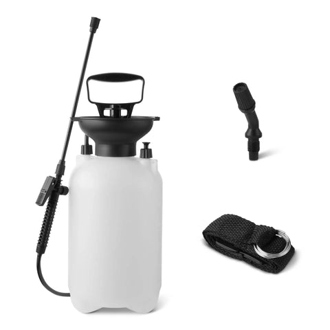 1.3 Gallon Garden Sprayer With Extension Wand For Yard Work, Flower Beds, And Plants, Pump Pressed Sprayer With Translucent Tank