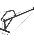 Side view of Log Lifter And Roller For Lawn Mower Lift Jack 51 Inch Adjustable Tilt Hook With Rubber Wood Roller And Non Slip Handle