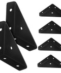 Hella Sturdy 40 Pack Heavy Duty Triangle Shelf Brackets Thickened Cold Rolled Steel Corner Braces For Bed Frames And Home Furniture With Quick Pre Drilled Setup, black metal brackets.