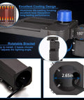 Detailed view of the 200W Outdoor LED Parking Lot Light With Dusk to Dawn Sensor showing aluminum housing and rotatable bracket.