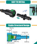 30 Piece Fuel Line Quick Connector Set For SAE 5/16 Inch Hoses, showing easy install feature and structural design.